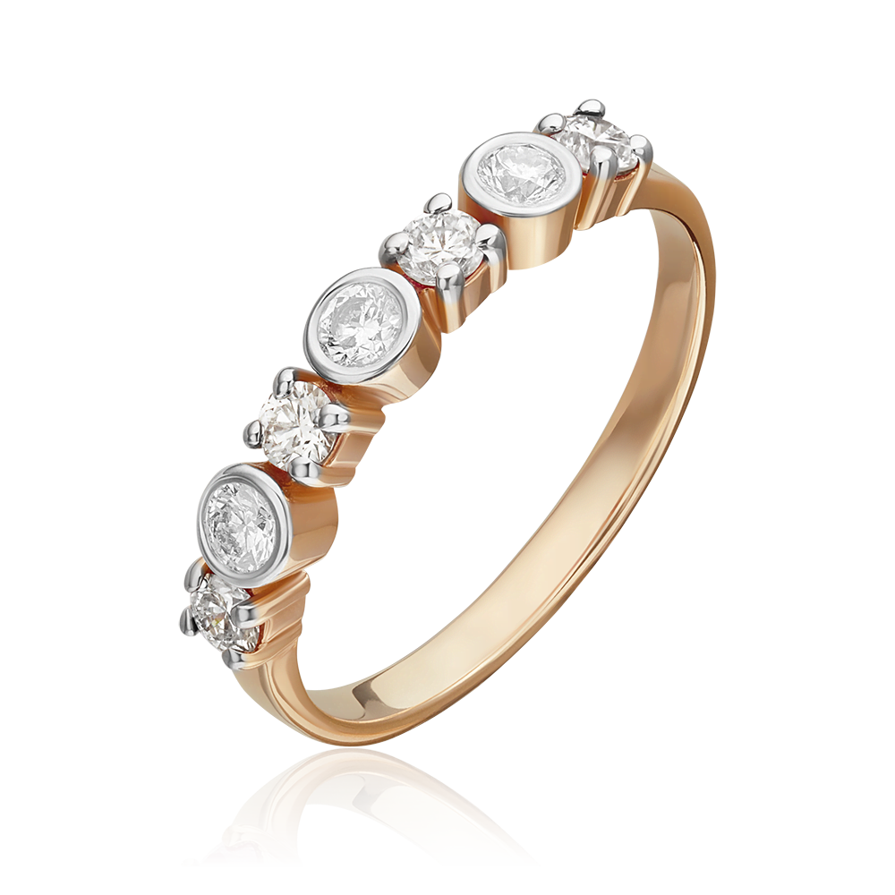 Кольцо из красного золота с бриллиантами 01-0415-00-101-1110-30