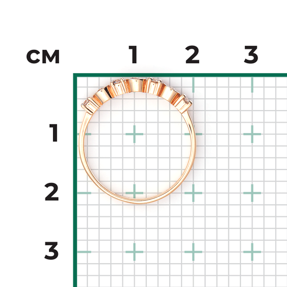 Кольцо из красного золота с бриллиантами 01-0415-00-101-1110-30