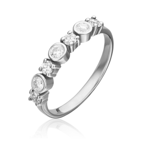 Кольцо из белого золота с бриллиантами