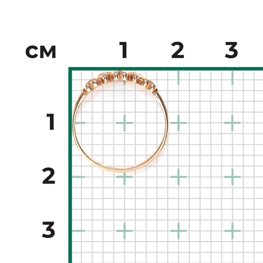 Кольцо из красного золота с бриллиантами 01-0421-00-101-1110-30