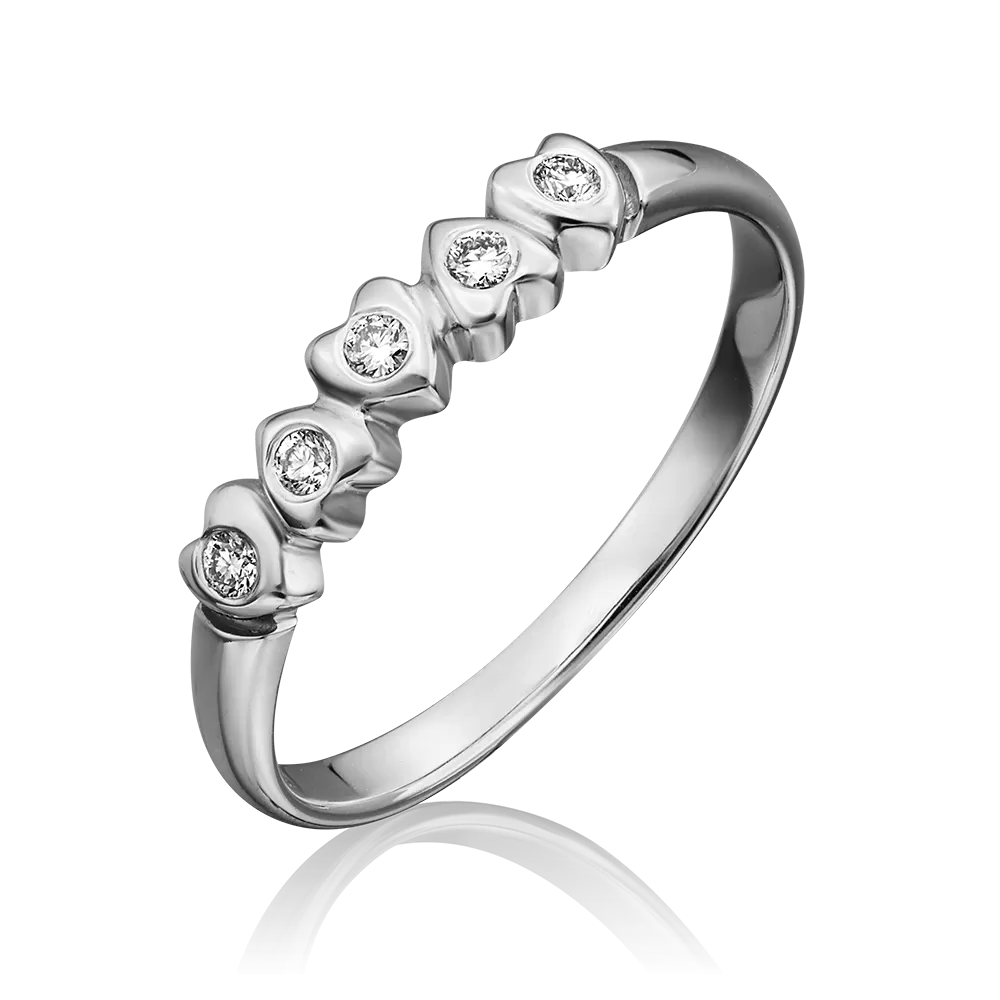 Кольцо из белого золота с бриллиантами 01-0422-00-101-1120-30