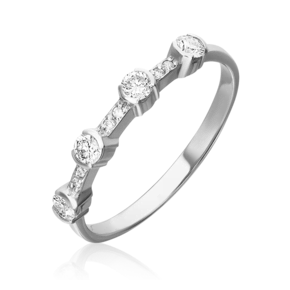 Кольцо из белого золота с бриллиантами 01-0424-00-101-1120-30