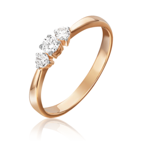 Кольцо из красного золота с бриллиантами 01-0427-00-101-1110-30