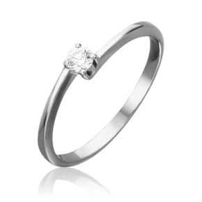 Помолвочное кольцо из белого золота с бриллиантом 01-0430-00-101-1120-30