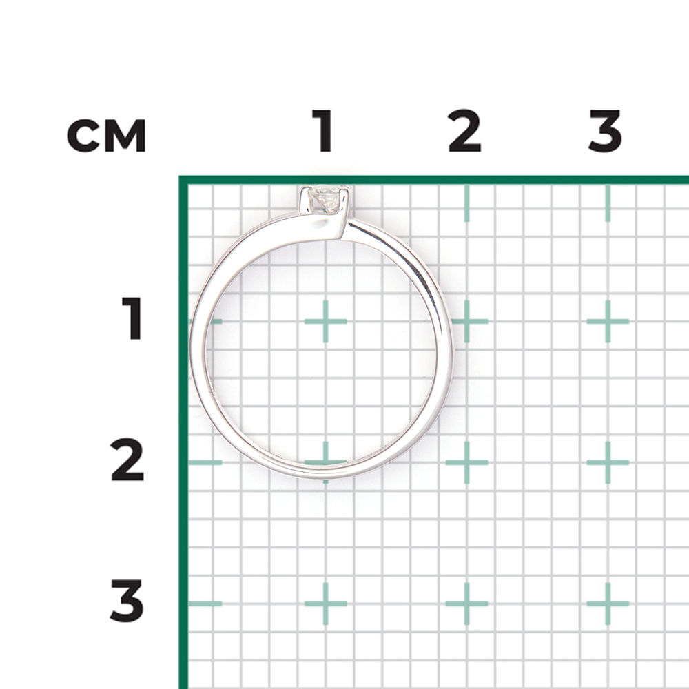 Кольцо из белого золота с бриллиантом 01-0442-00-101-1120-30