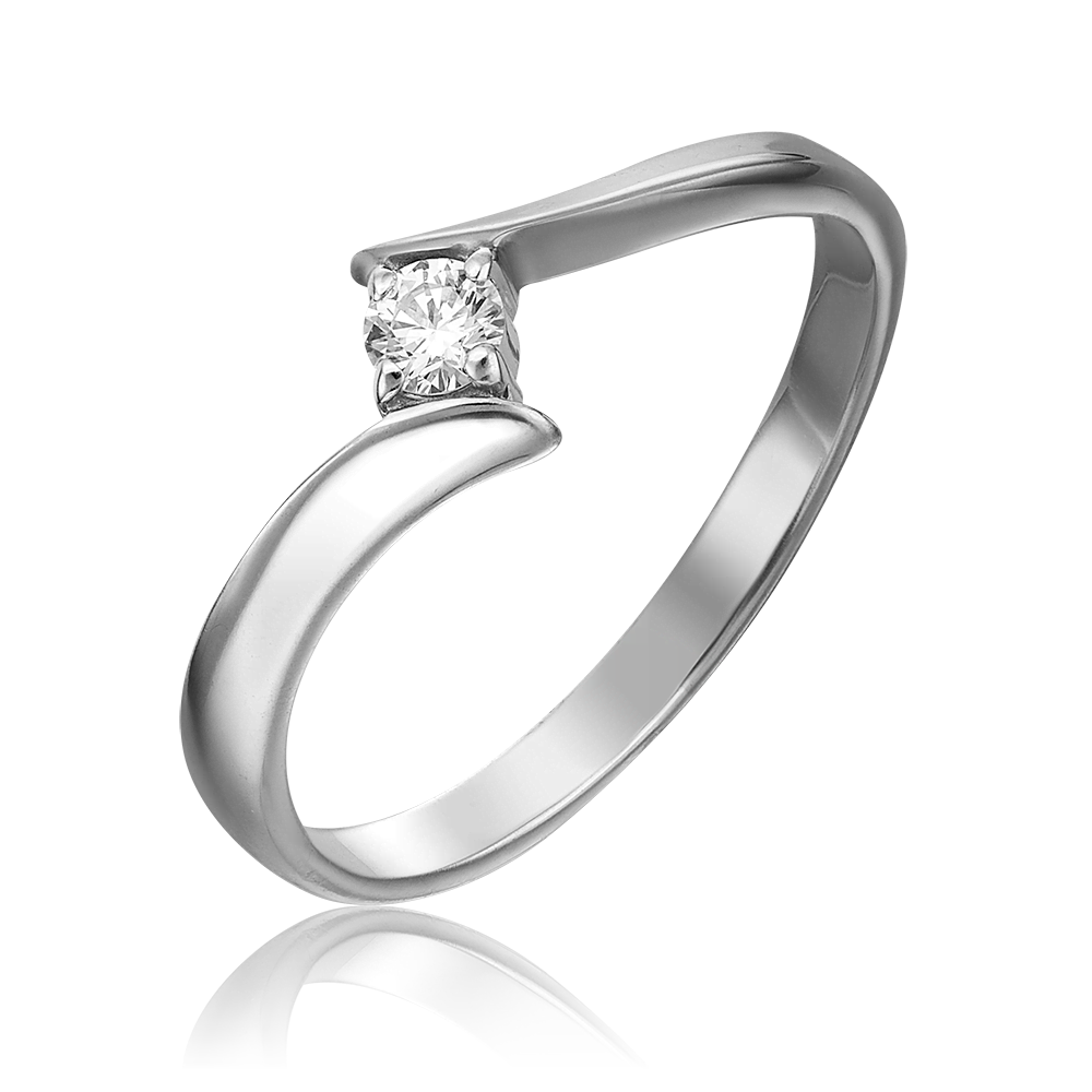 Кольцо из белого золота с бриллиантом 01-0444-00-101-1120-30