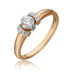 Кольцо из комбинированного золота с бриллиантами 01-0445-00-101-1111-30