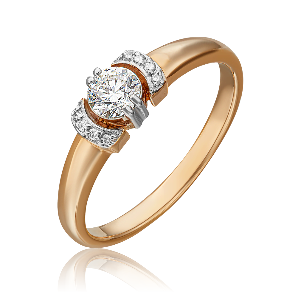 Кольцо из комбинированного золота с бриллиантами 01-0445-00-101-1111-30