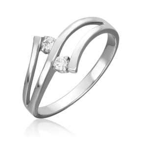 Кольцо из белого золота с бриллиантами 01-0456-00-101-1120-30