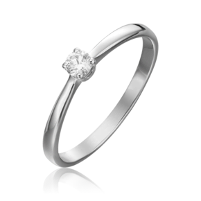 Помолвочное кольцо из белого золота с бриллиантом 01-0458-00-101-1120-30