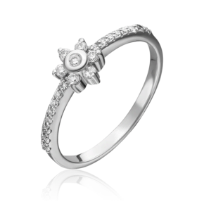 Кольцо из белого золота с бриллиантами 01-0464-00-101-1120-30