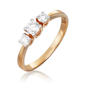 Кольцо из красного золота с бриллиантами 01-0475-00-101-1110-30