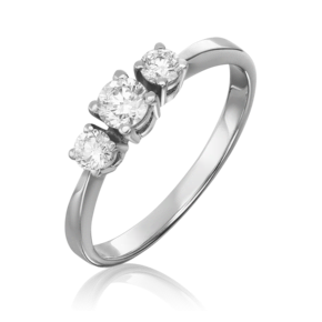 Кольцо из белого золота с бриллиантами