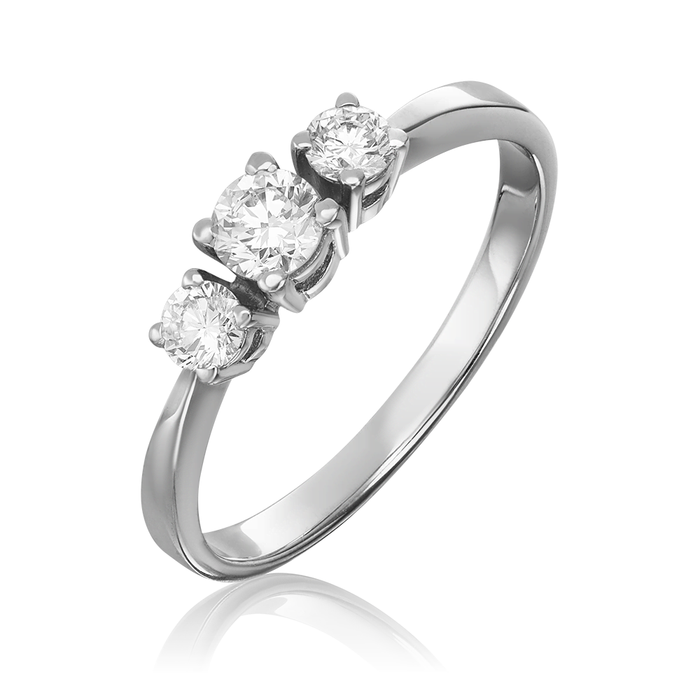 Кольцо из белого золота с бриллиантами 01-0476-00-101-1120-30