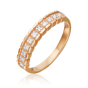 Кольцо из красного золота с бриллиантами 01-0479-00-101-1110-30