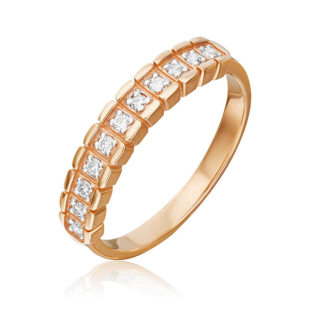 Кольцо из красного золота с бриллиантами 01-0479-00-101-1110-30