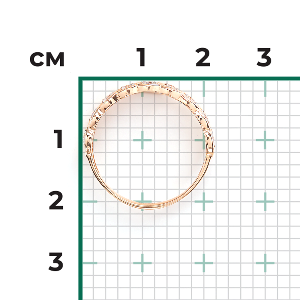 Кольцо из красного золота с бриллиантами 01-0485-00-101-1110-30