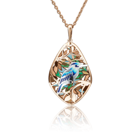 Подвеска «Колибри» из красного золота с эмалью 03-2800-00-000-1110-48