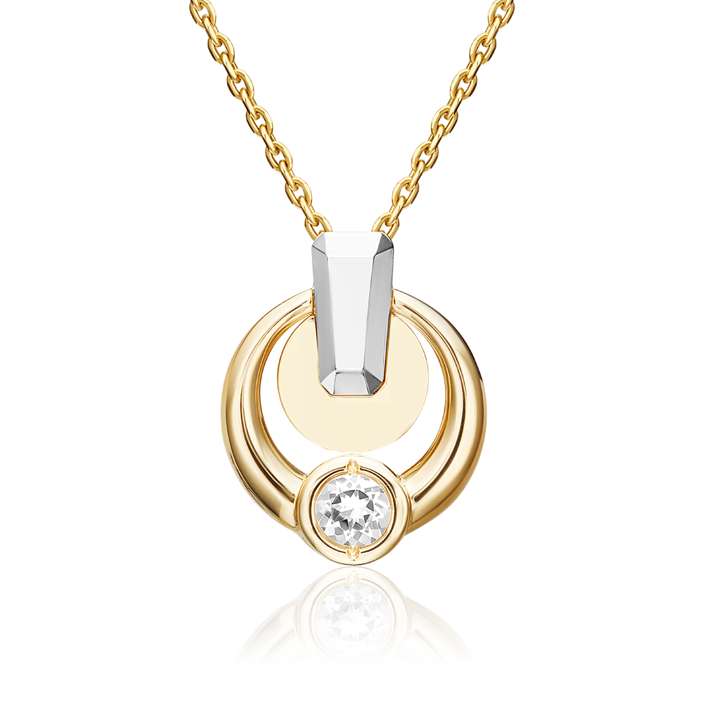 Подвеска из комбинированного золота с натуральным топазом white 03-3377-00-201-1121