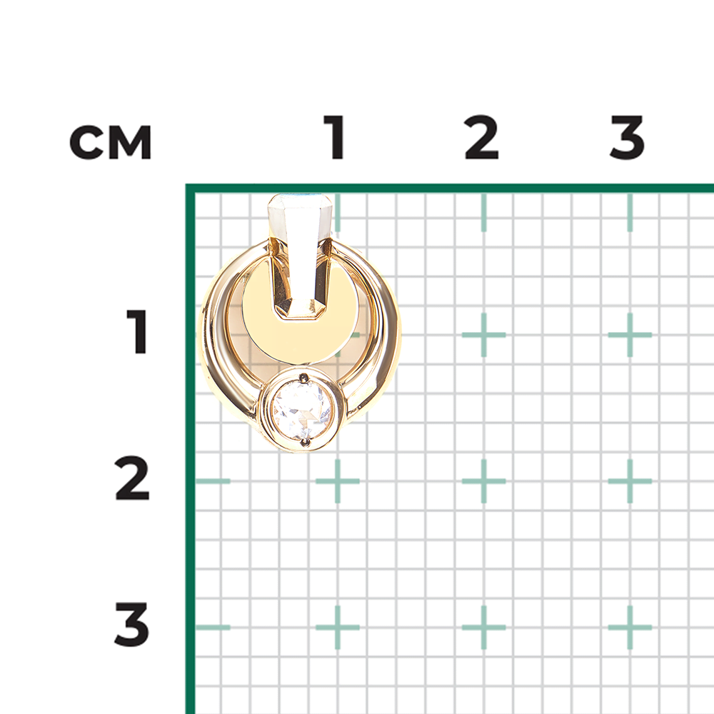 Подвеска из комбинированного золота с натуральным топазом white 03-3377-00-201-1121