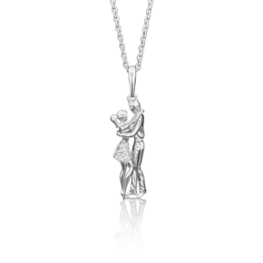 Подвеска «Влюбленные» из белого золота с фианитами 03-2433-00-401-1120-03