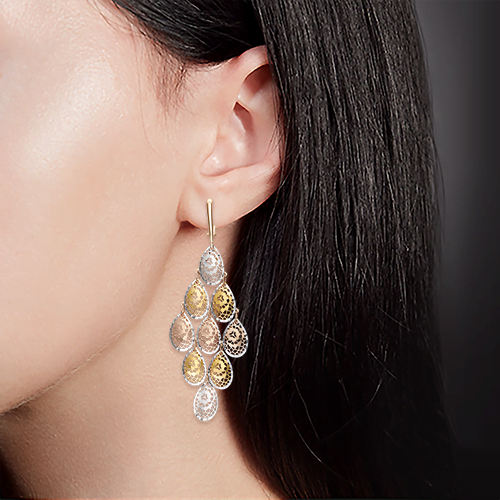 Серьги с английским замком из комбинированного золота 02-3629-00-000-1140-48