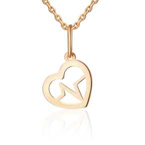 Подвеска «Биение сердца» из красного золота 03-3665-00-000-1110