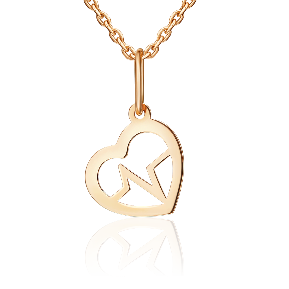 Подвеска «Биение сердца» из красного золота 03-3665-00-000-1110