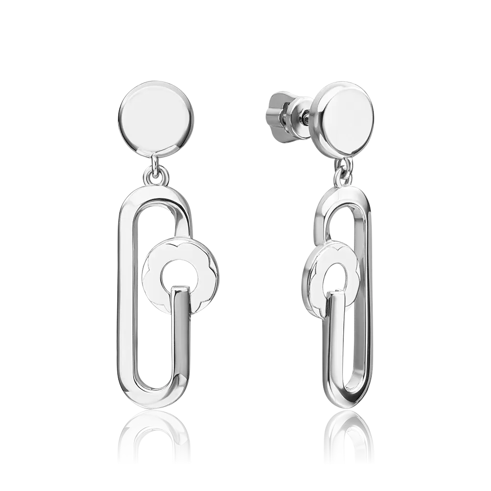 Серьги-пусеты из белого золота 02-5003-00-000-1120