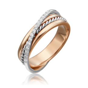 Кольцо из комбинированного золота с фианитами 01-5270-00-401-1111-48