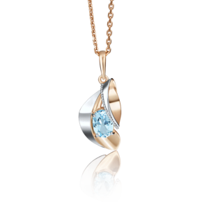 Подвеска из комбинированного золота с топазом 03-2761-00-201-1111-46