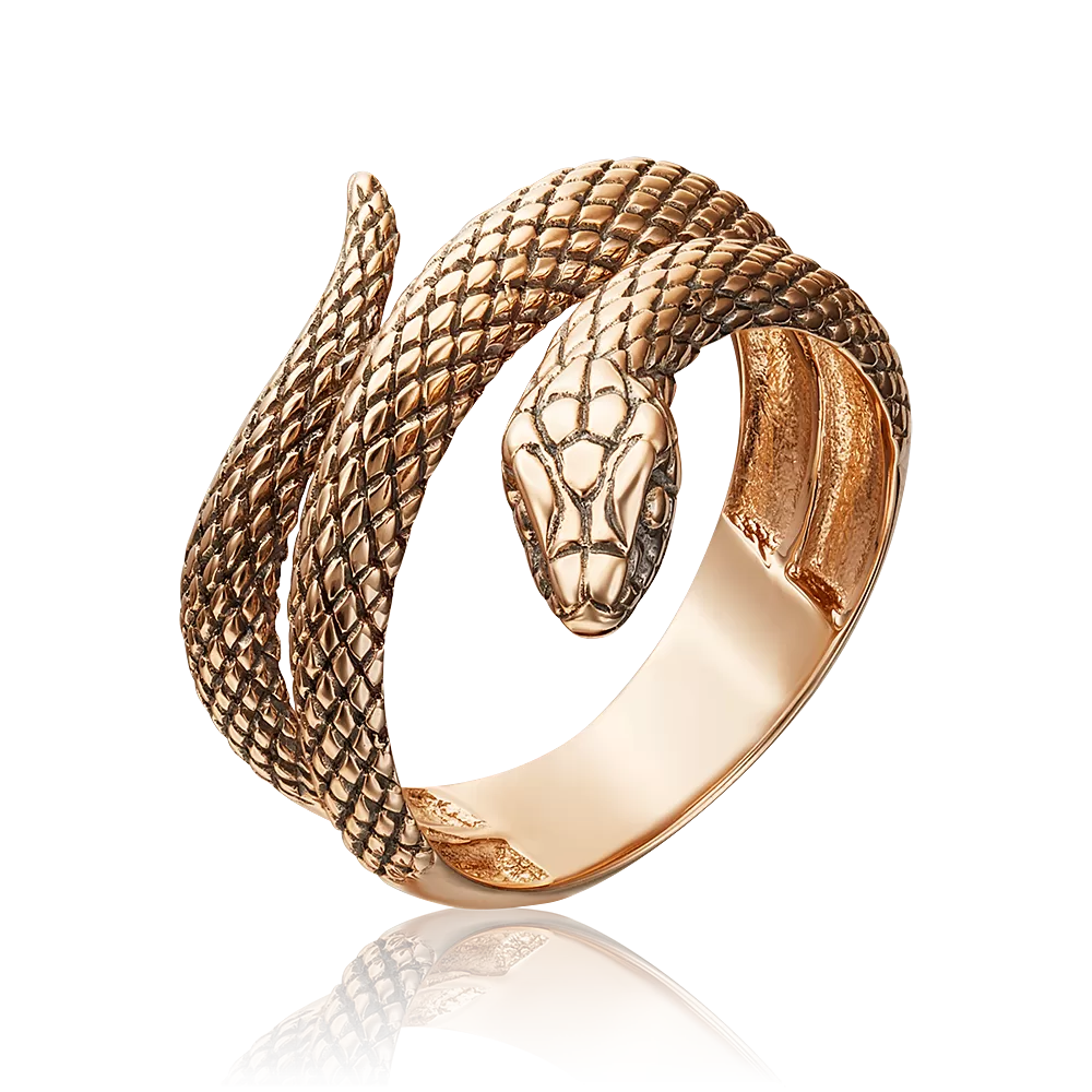 Кольцо «Змея» из красного золота 01-5372-00-000-1110-42