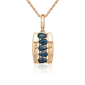 Подвеска из красного золота с сапфирами 03-3615-00-102-1110