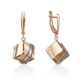 Серьги с английским замком из красного золота 02-4099-00-000-1110-48