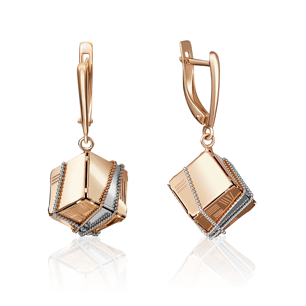 Серьги с английским замком из красного золота 02-4099-00-000-1110-48