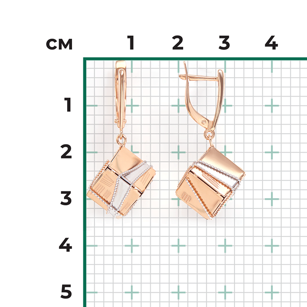 Серьги с английским замком из красного золота 02-4099-00-000-1110-48
