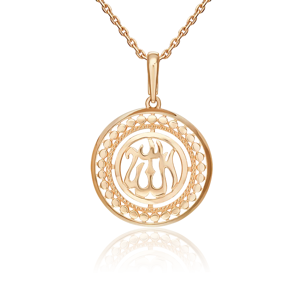 Мусульманская подвеска из красного золота 03-3590-00-000-1110