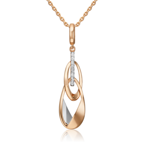 Подвеска «Сияние» из комбинированного золота с натуральными топазами white 03-3285-00-201-1111