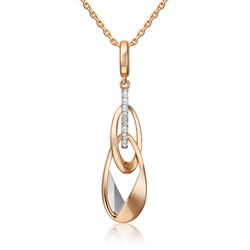 Подвеска «Сияние» из комбинированного золота с натуральными топазами white 03-3285-00-201-1111