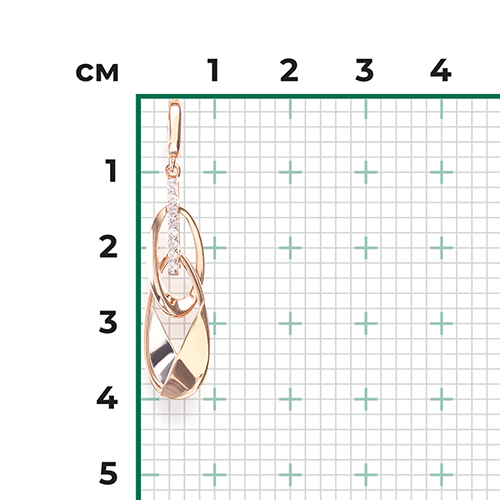 Подвеска «Сияние» из комбинированного золота с натуральными топазами white 03-3285-00-201-1111