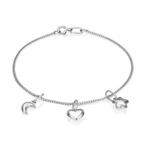 Браслет панцирного плетения с набором подвесок «Мечта» из серебра 16-0001-00-000-0200