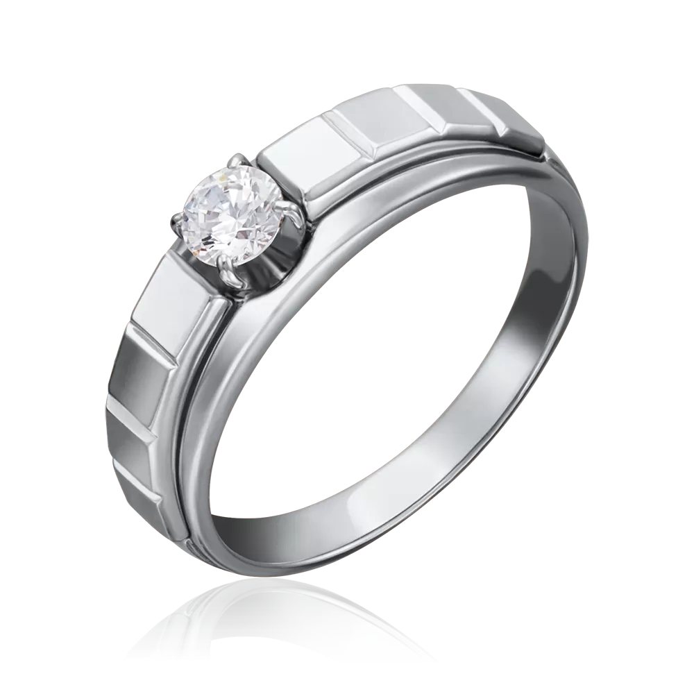 Кольцо из белого золота с бриллиантом 01-5179-00-101-1120-30