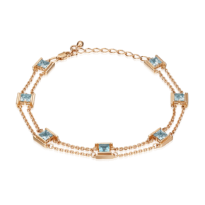 Браслет из красного золота с топазами