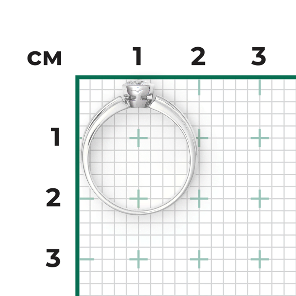 Помолвочное кольцо из белого золота с бриллиантом 01-1047-00-101-1120-30