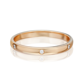 Обручальное кольцо из красного золота с бриллиантами 01-1060-00-101-1110-30