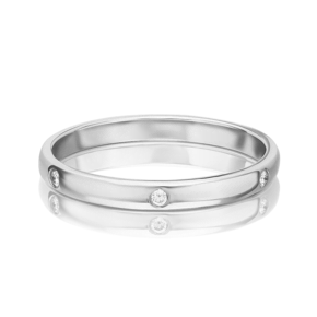 Обручальное кольцо из белого золота с бриллиантами 01-1061-00-101-1120-30