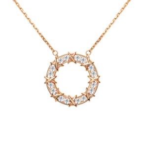 Колье из красного золота с фианитами 07-0284-00-401-1110