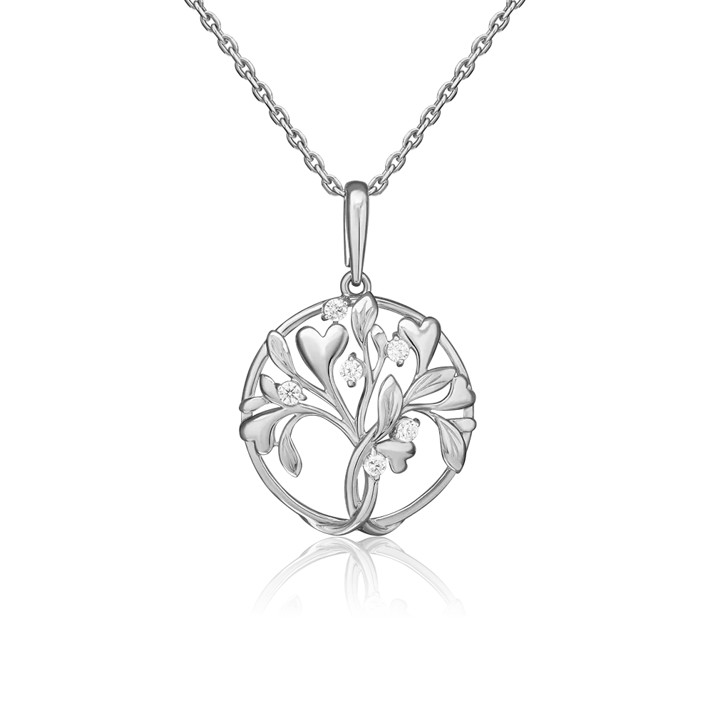 Подвеска «Древо жизни» из серебра с фианитами 03-3574-00-401-0200