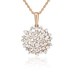 Подвеска из красного золота с бриллиантами 03-0403-00-101-1110-30