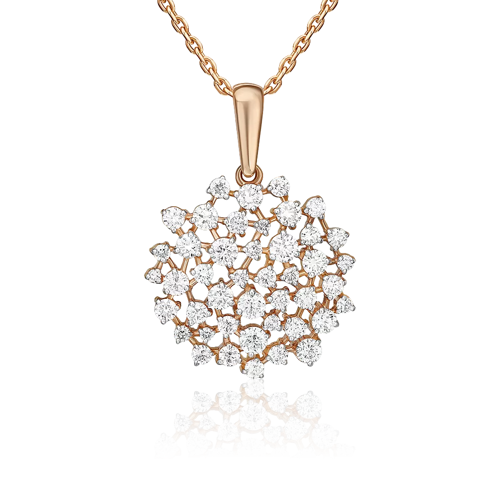 Подвеска из красного золота с бриллиантами 03-0403-00-101-1110-30